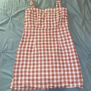 Red & white plaid dress